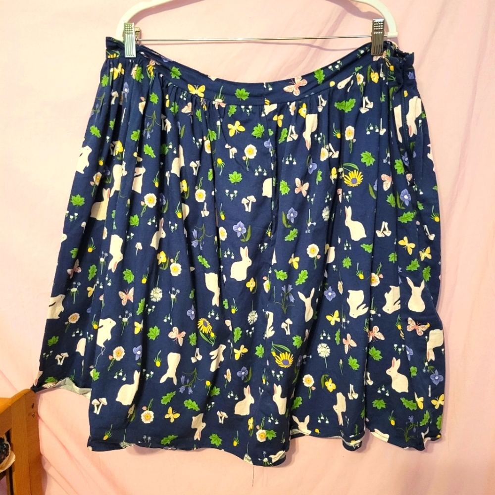 Collectif Modcloth bunny print skirt
